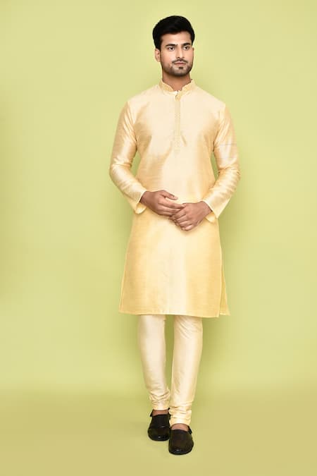 Arihant Rai Sinha Floral Print Placket Kurta With Churidar 