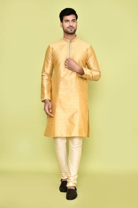 Arihant Rai Sinha Stone Embellished Placket Kurta With Churidar 