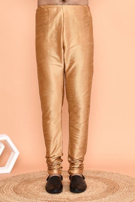 Arihant Rai Sinha_Maroon Silk Embroidery Floral Butti Print Kurta With Churidar_Online_at_Aza_Fashions