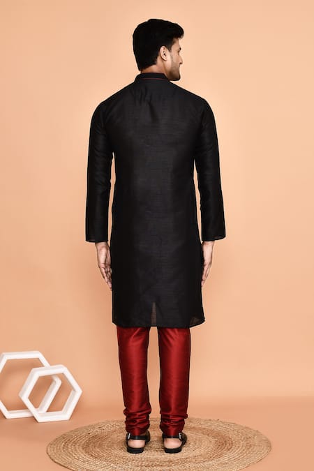 Arihant Rai Sinha Flora Vine Placket Embroidered Kurta With Churidar 