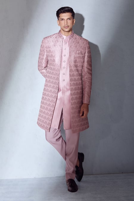 Alaya Advani Thread Embroidered Sherwani Jacket Kurta Set 