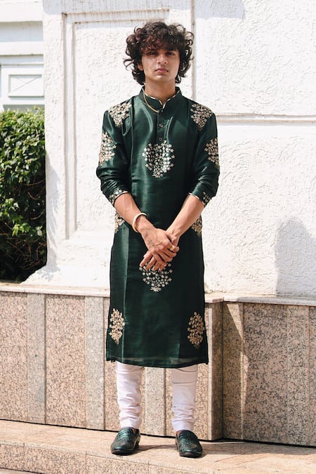 Kudrat Couture Rama Floral Pattern Straight Kurta 