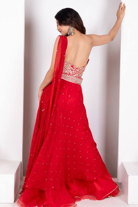 House Of Mithi Kalra Gota Work Gharara Pant & Blouse Set 