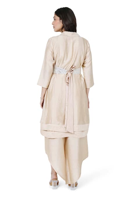 Komal Shah Layered Kurta With Asymmetric Pant Set 