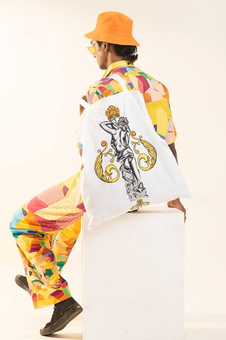 Dark Hour_Multi Color Cotton Abstract Print Button Down Shirt_at_Aza_Fashions