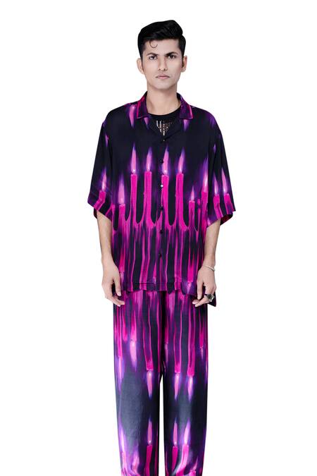 Buy Dark Hour Black Modal Satin Printed Abstract Pant Online at Aza Fashions Buy_Dark Hour_Black Modal Satin Printed Abstract Pant _Online_at_Aza_Fashions