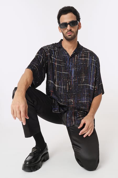 Dark Hour Abstract Graphic Print Shirt 