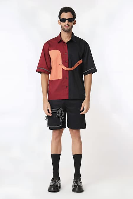 Dark Hour Colorblocked Tape Shirt 