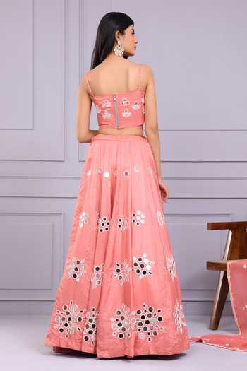 Yuvraani Jaipur Thread Embroidered Blouse & Lehenga Set 