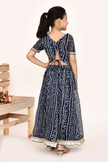 Petite Pomme Bandhani Print Lehenga Blouse Set 