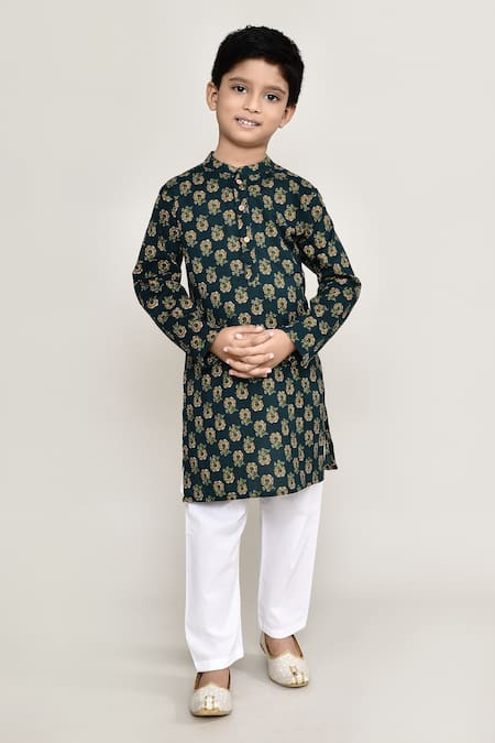 Samyukta Singhania Floral Print Cotton Long Kurta 