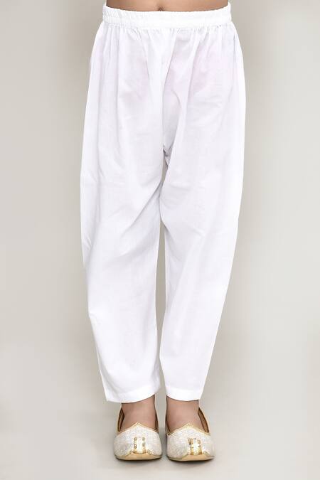 Petite Pomme_Blue Cotton Floral Print Long Kurta With Pant _Online_at_Aza_Fashions