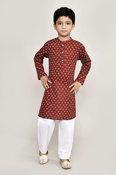 Samyukta Singhania Buta Print Cotton Kurta With Pant 