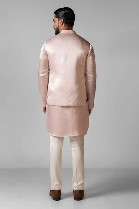 PAARSH Hand Embroidered Kurta Set With Nehru Jacket 