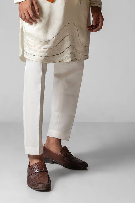 Shop PAARSH Orange Linen, Satin, Cotton, Organza Hand Kurta Set With Nehru Jacket Online at Aza Fashions Shop_PAARSH_Orange Linen, Satin, Cotton, Organza Hand Kurta Set With Nehru Jacket _Online_at_Aza_Fashions