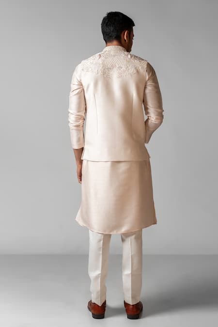 PAARSH Embroidered Nehru Jacket & Kurta Set 