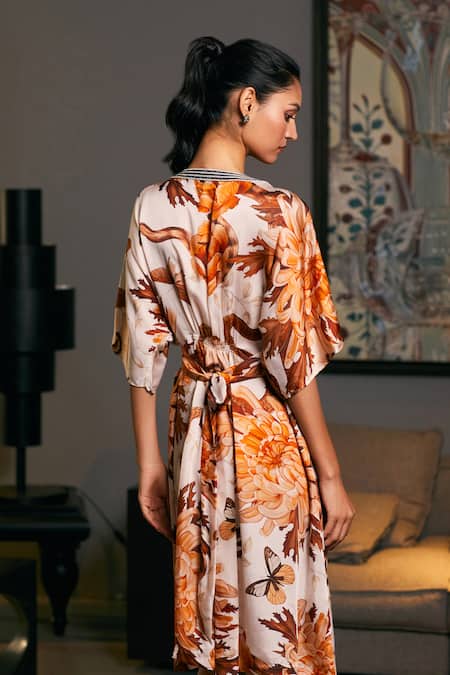 Siddartha Tytler Chrysanthemum Print Kaftan 