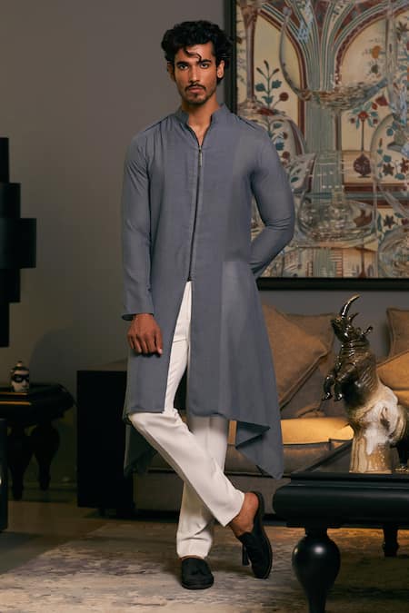 Siddartha Tytler Plain Draped Kurta 