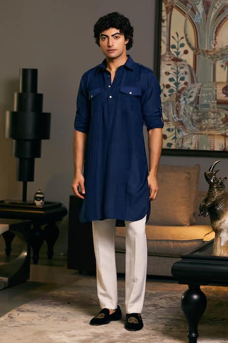 Siddartha Tytler Plain Military Kurta 