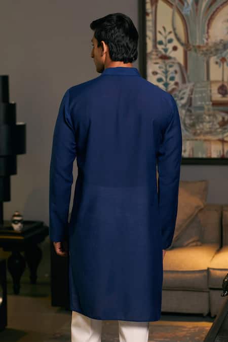 Siddartha Tytler Metallic Embroidered Stripped Kurta 