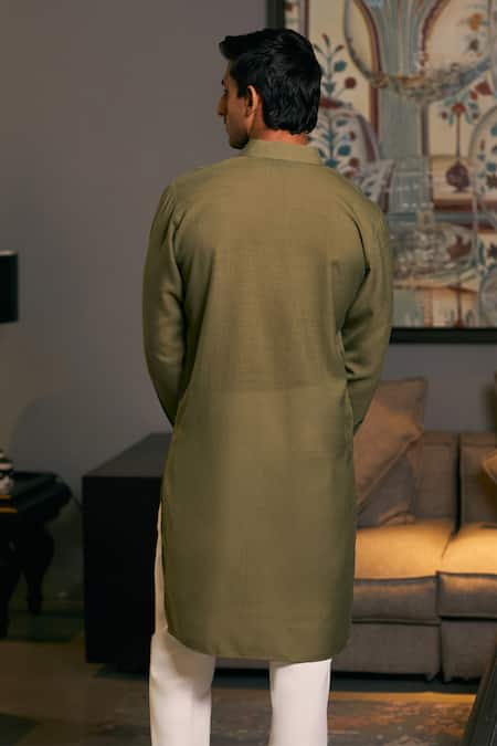 Siddartha Tytler Geometric Pattern Embroidered Kurta 