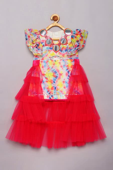 Tutus by Tutu Tie Dye Dress With Trail 