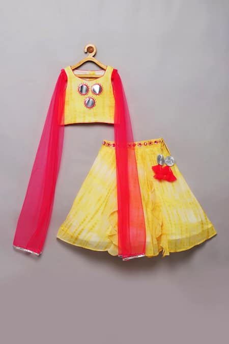 Tutus by Tutu Shibori Print Lehenga Blouse Set 