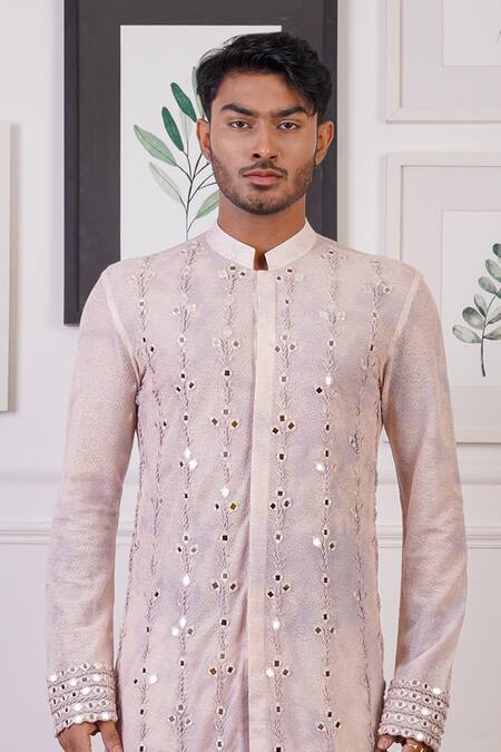 Buy Ankur J Peach Cotton With Silk Mesh Embroidery Mirror Embellished Kurta Salwar Online at Aza Fashions Buy_Ankur J_Peach Cotton With Silk Mesh Embroidery Mirror Embellished Kurta Salwar _Online_at_Aza_Fashions
