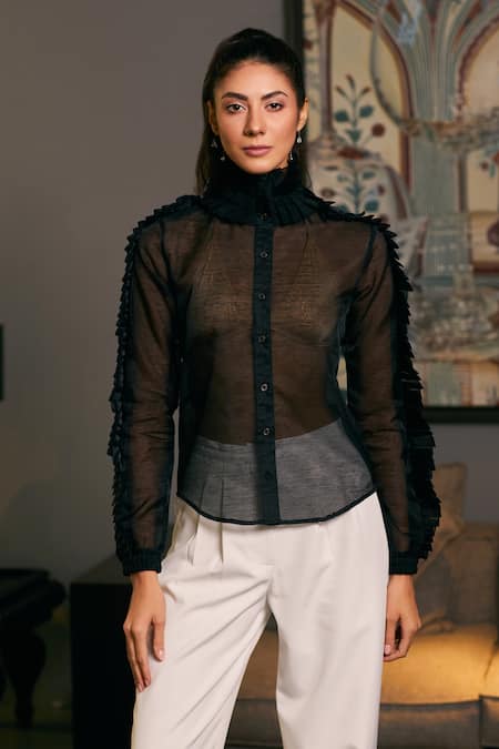 Siddartha Tytler Textured Sheer Shirt 