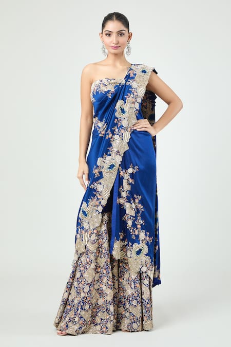 Anamika Khanna Embroidered Draped Sharara Set 