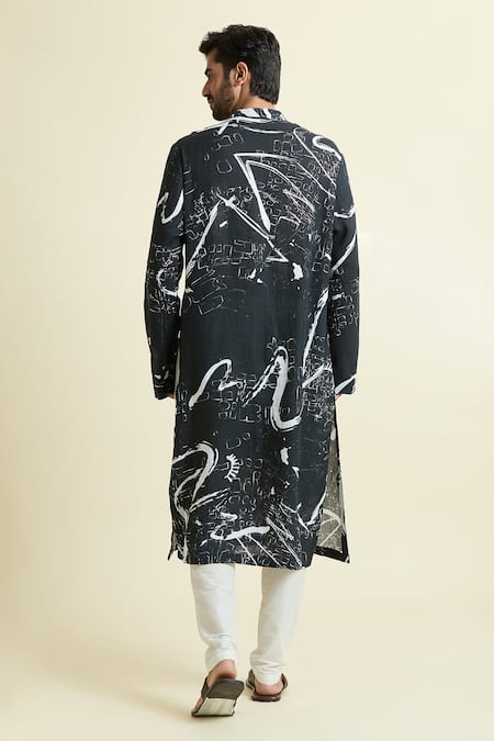 Anamika Khanna Monochromatic Print Kurta 