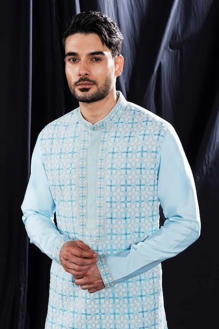 Arjuun Kilachand Mirror Embroidered Straight Kurta 