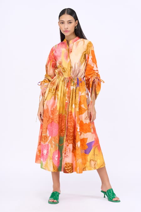 Siddhartha Bansal Day Bloom Print Shirt Dress 