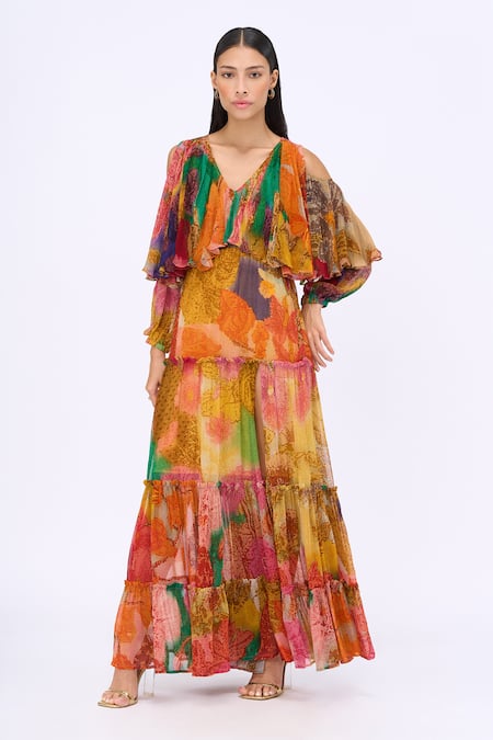 Siddhartha Bansal Carnival Honeycomb Print Dress 