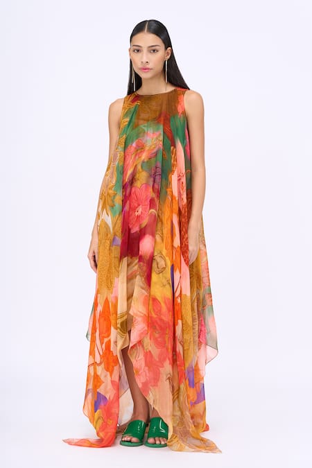 Siddhartha Bansal Breeze Handkerchief Printed Dress 