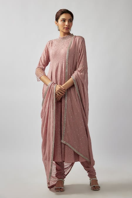 FATIZ Floral Pattern Anarkali Pant Set 