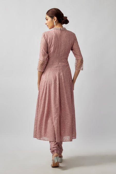 FATIZ Floral Pattern Anarkali Pant Set 