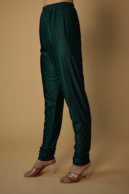 Buy_FATIZ_Green Tissue, Georgette, Lycra, Silk Zari, Sleeveless Anarkali And Pant Set _Online_at_Aza_Fashions