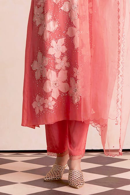 One Not Two Organza Embroidered Dupatta 