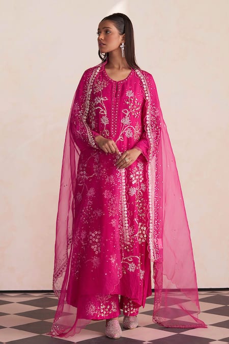 One Not Two Sequins & Beaded Embroidered Organza Dupatta 