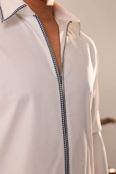 Shop Abkasa White Cotton Embroidery Antillia Shirt Online at Aza Fashions Shop_Abkasa_White Cotton Embroidery Antillia Shirt _Online_at_Aza_Fashions