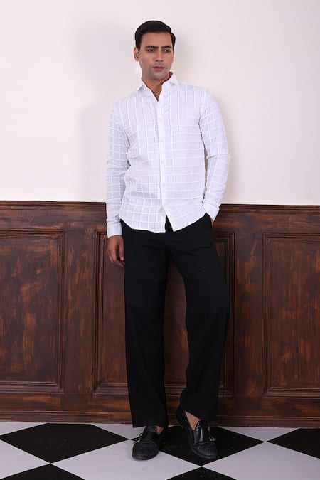 Abkasa Folio Square Pattern Shirt 