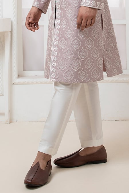 Darshika Menswear Pink Silk Embroidery Geometric Sherwani And Pant Set Online at Aza Fashions Darshika Menswear_Pink Silk Embroidery Geometric Sherwani And Pant Set _Online_at_Aza_Fashions