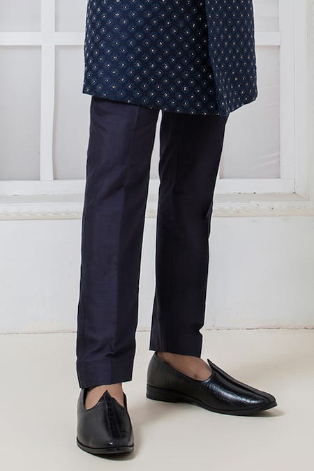 Darshika Menswear Blue , Satin Cut Work, Embroidery Floral Motif Bandhgala And Pant Set Online at Aza Fashions Darshika Menswear_Blue , Satin Cut Work, Embroidery Floral Motif Bandhgala And Pant Set _Online_at_Aza_Fashions