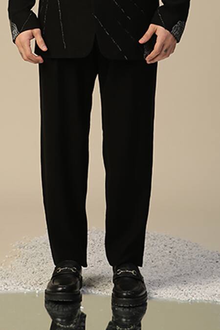 Buy Kudrat Couture Black Imported Italian Embroidered Cutdana Chandra Suit Set Online at Aza Fashions Buy_Kudrat Couture_Black Imported Italian Embroidered Cutdana Chandra Suit Set_Online_at_Aza_Fashions