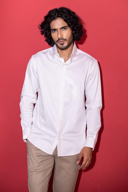 AMIT ARORA Tonal Print Shirt 