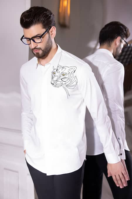 AMIT ARORA Tiger Threadwork Shirt 