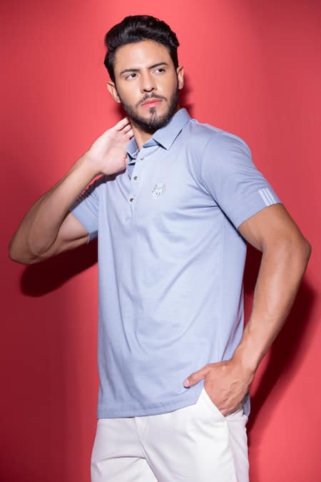 Amit Arora Metal Button Detailed Collared T-Shirt 