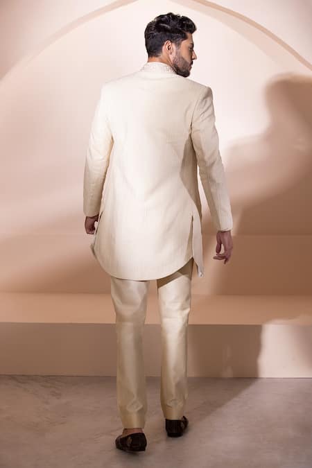 Amit Arora Hand Embroidered Jacket With Short Kurta Set 