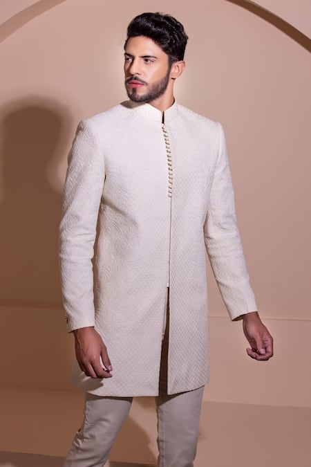 AMIT ARORA Hand Embroidered Sherwani With Pant 